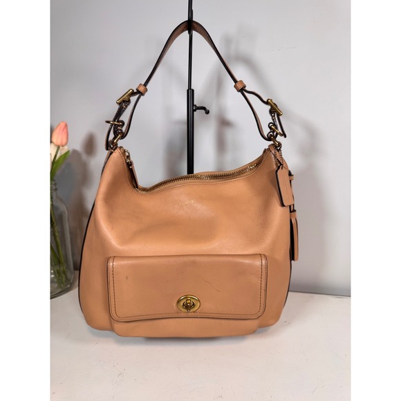 Coach Handbags - Coach Legacy Courtney Tan Leather Hobo Shoulder Bag with Turnlock Pocket